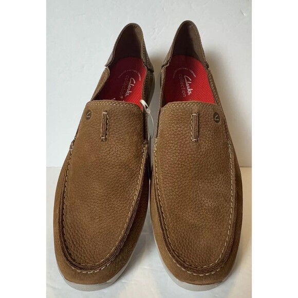 Clarks Gorwin Step Mens 11.5M Sneaker Moc Toe Tan Nubuck Leather 61572527 Loafer - Picture 3 of 14